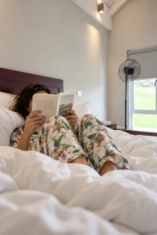 Moxie House — Relaxed reading in the bedroom